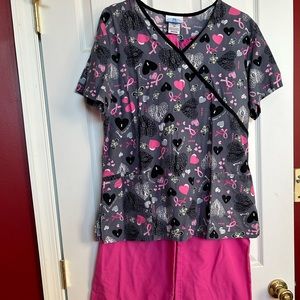Women’s Breast Cancer Awareness Scrub Set